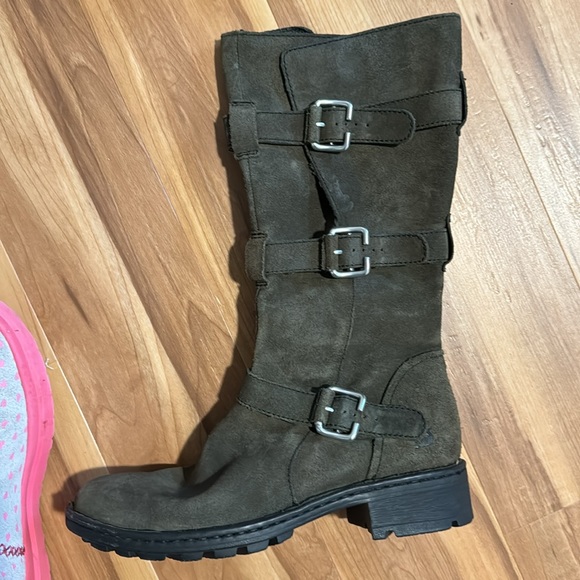 Born Shoes - Born Suede Boots, Like New, Forest Green, Mid-Calf, Leather, Size 9